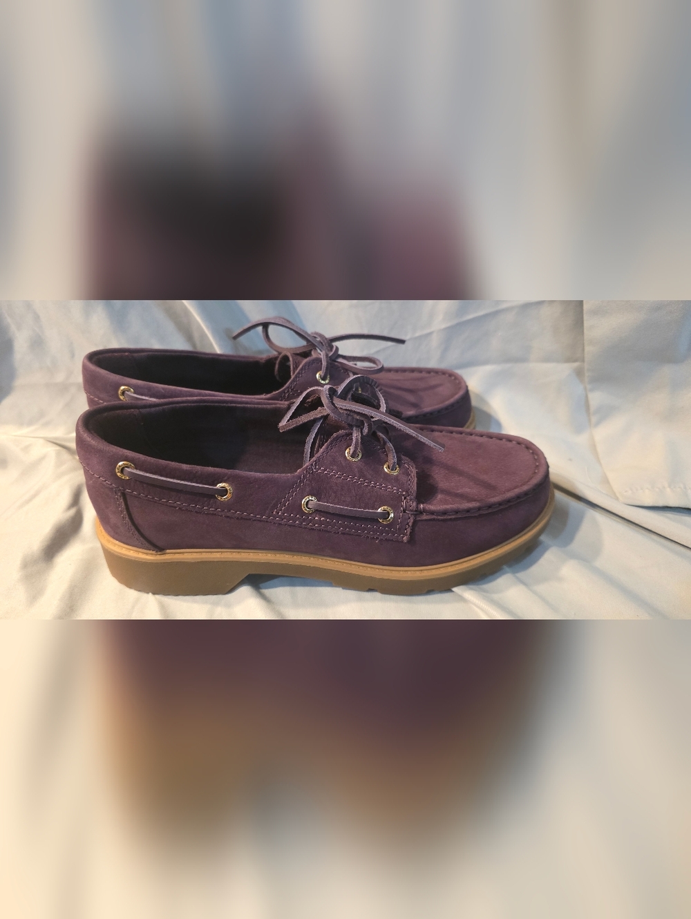 Sperry Womens Wells Boat Shoe Fig Leather Size 9 NWOB Defects - Picture 3 of 11
